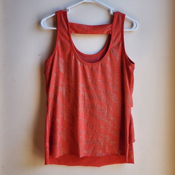 Iz Byer Red Shimmer Tank Top Size Large - Picture 12 of 12